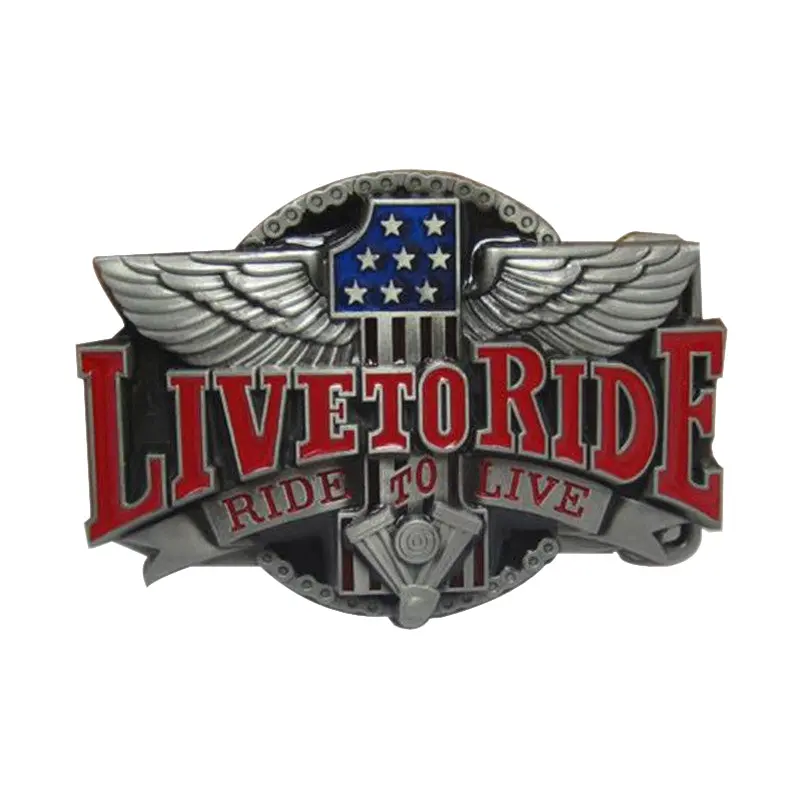 Mens Luxury Brand Designer Cowboys Belt Buckle Meatl Motorcycle 1 Flag Live To Ride Buckles Belt New Year Gifts Free Shipping 1