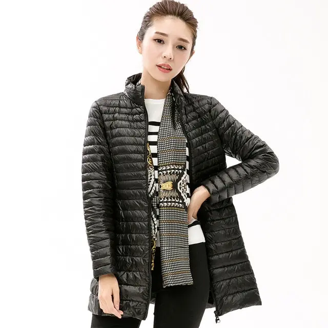 Stay cozy this season with our lightweight yet insulating women's duck down parka—designed for cold weather, snow-ready comfort, and everyday casual style. - Image 4