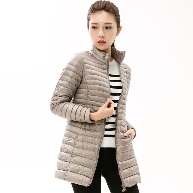 Stay cozy this season with our lightweight yet insulating women's duck down parka—designed for cold weather, snow-ready comfort, and everyday casual style. - Image 7