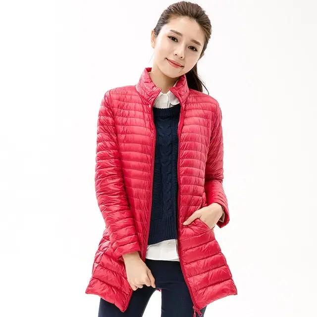 Stay cozy this season with our lightweight yet insulating women's duck down parka—designed for cold weather, snow-ready comfort, and everyday casual style. - Image 9