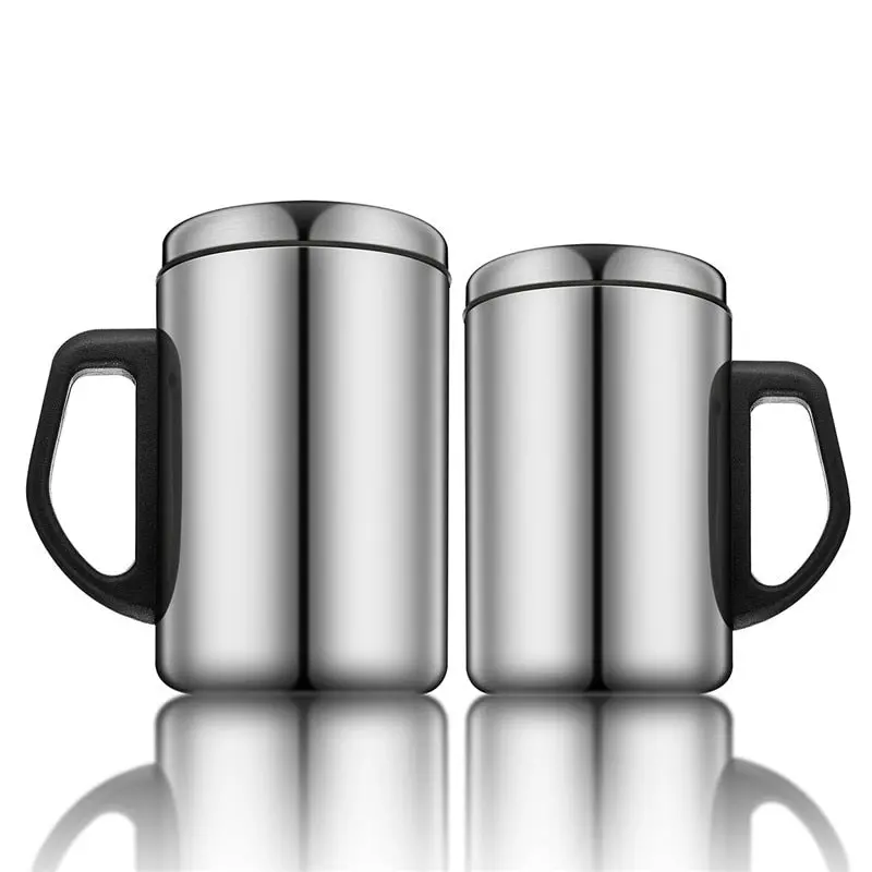 350Ml/500Ml Stainless Steel Cups Wine Beer Whiskey Insulated Mugs Outdoor Travel Water Tea Cup With Lid V4263 1