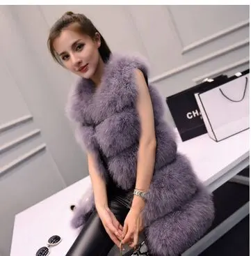New Fashion 2017 Women Winter Encryption 100% Natural Ostrich Feathers Turkey Feather Fur Vest Vest Fur Coat Fur Coat Hot Sale 1
