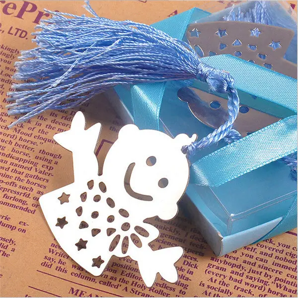 Metal Bookmark With Tassel Book Markers Wedding Souvenirs Baby Shower Party Favors With Gifts Box Packaging 23 Designs 15