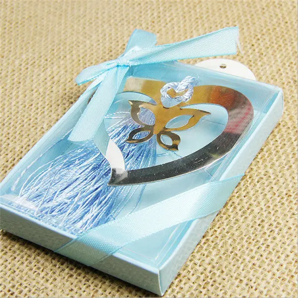 Metal Bookmark With Tassel Book Markers Wedding Souvenirs Baby Shower Party Favors With Gifts Box Packaging 23 Designs 19