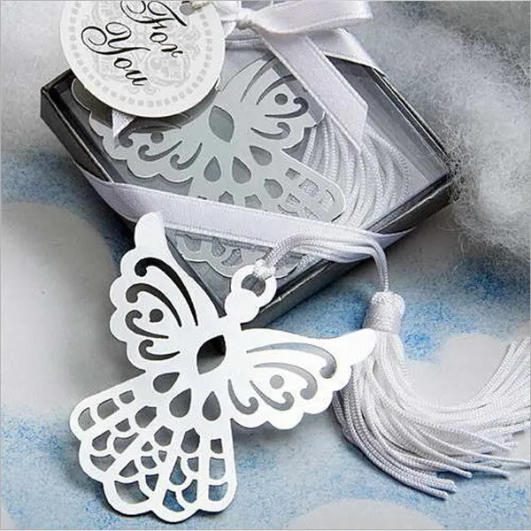 Metal Bookmark With Tassel Book Markers Wedding Souvenirs Baby Shower Party Favors With Gifts Box Packaging 23 Designs 17