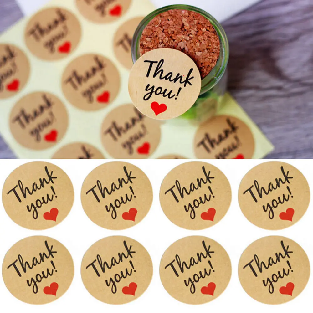 60Pcs Kraft Paper Thank You Gift Tags Wedding Favors Party Accessories Christmas Diy Wedding Vintage Wedding Decoration Lables 1