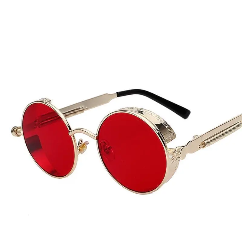 Round Metal Steampunk Men / Women Sunglasses 1