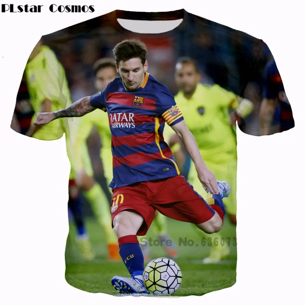 Plstar Cosmos 2017 Summer New Style T-Shirts Athletes Lionel Messi 3D Print Men/Women T Shirt Street Wear Camisa Masculina 1