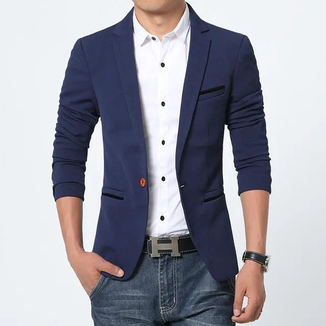 Modern Men's Business Casual Blazer Set
