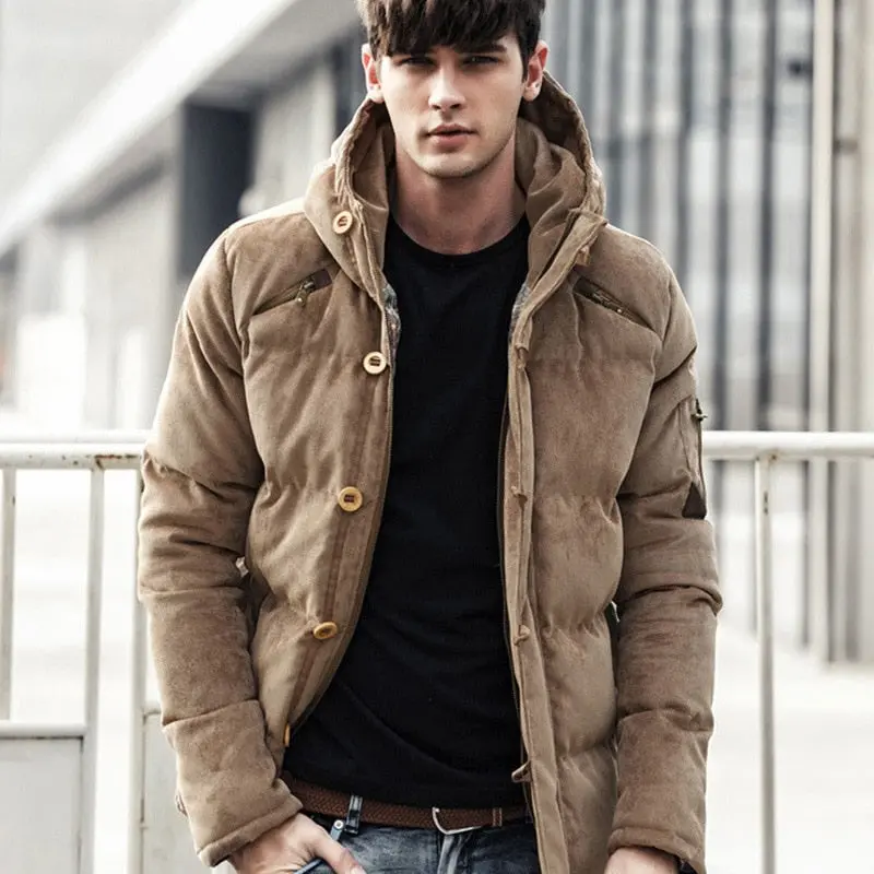 New Men Winter Jacket Coat Fashion Quality Cotton Padded Windproof Thick Warm Soft Brand Clothing Hooded Male Down Parkas 1