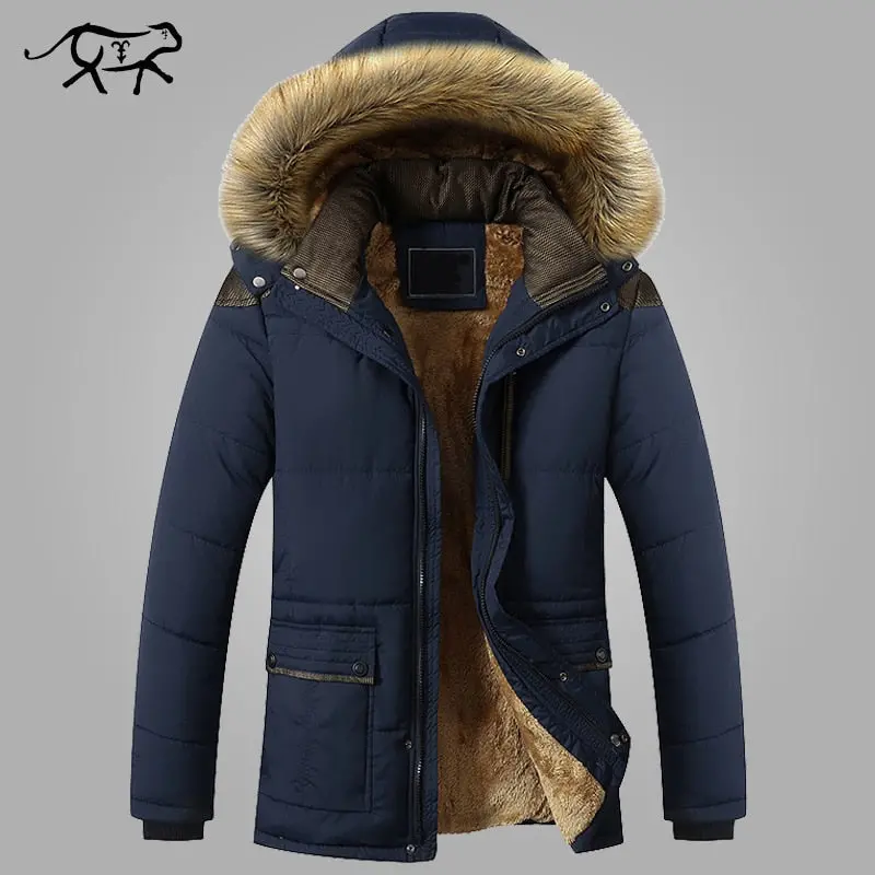 Winter Jacket Men Brand Fashion New Arrival Casual Slim Thick Warm Mens Coats Parkas With Hooded Long Overcoats Clothing Male 1