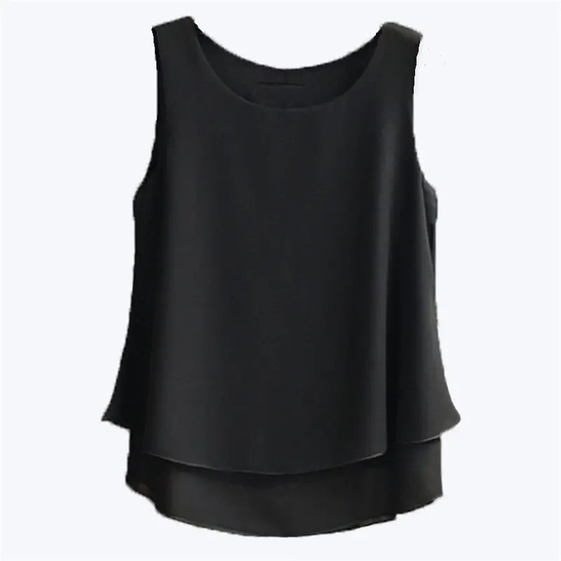 Solid Color Chiffon Blouse 1