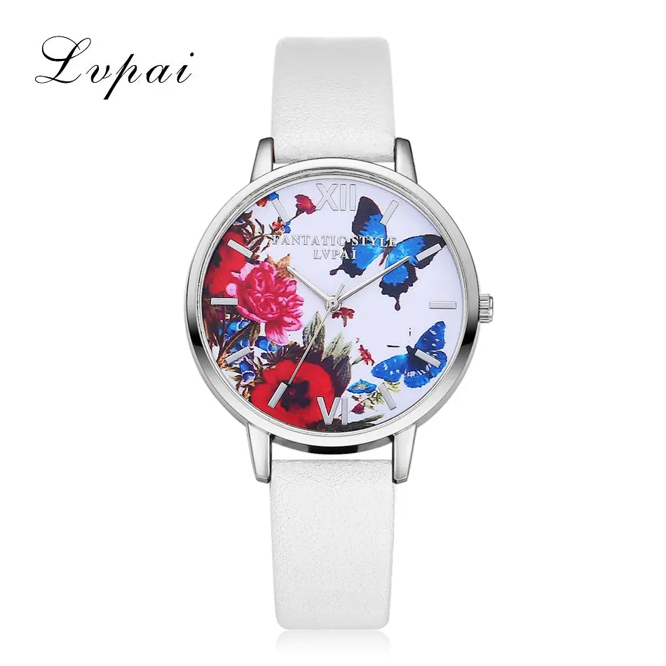 New Silver Butterfly Women Watches 2016 Brand Luxury Rose Gold Round Fashion Popular Wristwatch Female Quartz Watch Women Watch 1