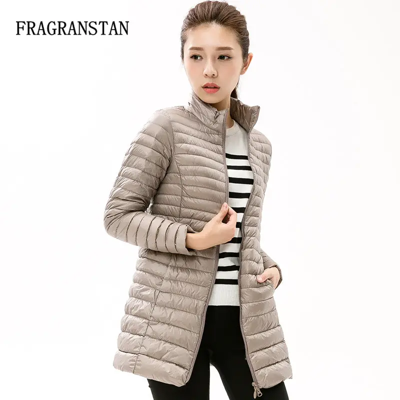 90% White Duck Down Jacket Women Winter New Fashion Waterproof Light Warm Soft Solid Color Long Coat Large Size Slim Parkas Ly87 1