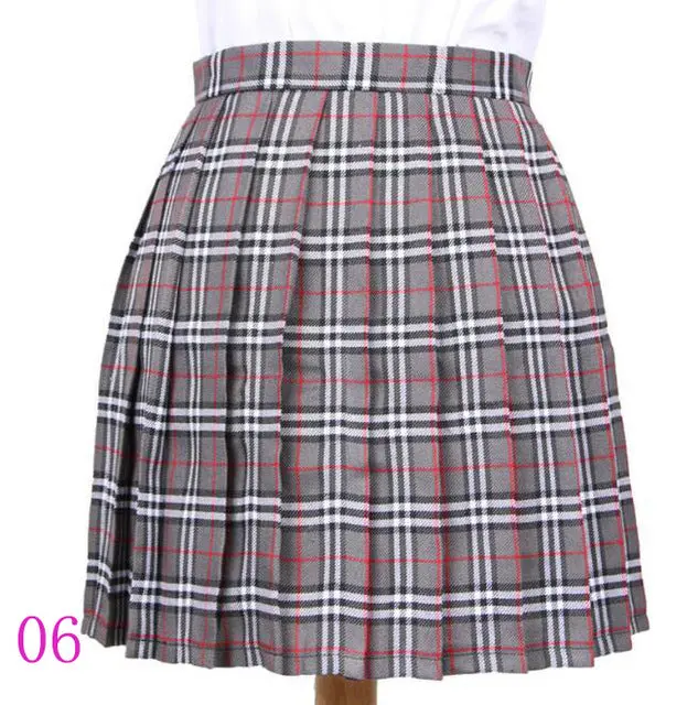 Stylish red A-line midi skirt featuring high-waist design, classic pleats, and authentic tartan plaid—ideal for school uniforms or casual wear. - Image 4