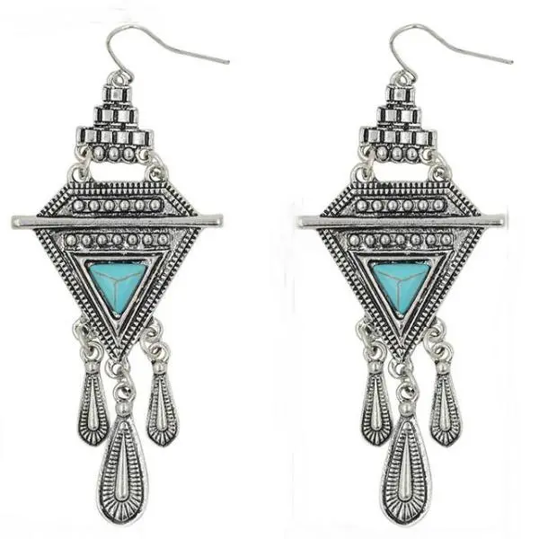 Aztec Earrings Hippie Boho Chic Gypsy Earrings Women Tribal Indian Native American Jewelry Navajo Bohemian Earrings Hippie 1