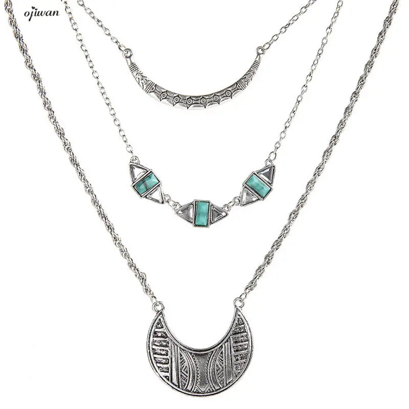 Multi Strand Necklace Indian Tribal Native American Jewelry Navajo Cowgirl Jewelry Boho Chic Necklace Hippie Collier Plastron 1