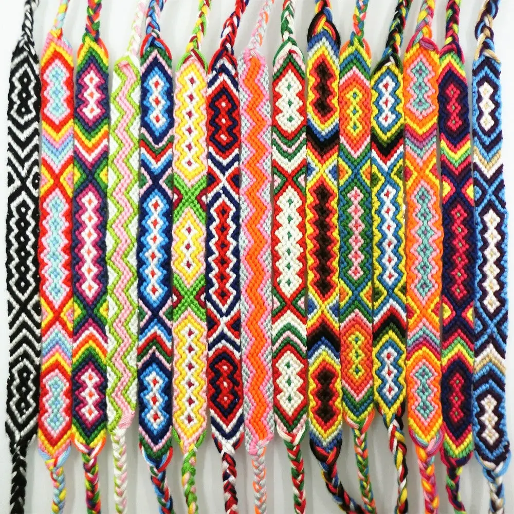 Amiu Friendship Bracelet Dropshipping Personalized Woven Rope String Hippy Boho Cotton Popular Bohemia Style For Women And Men 1
