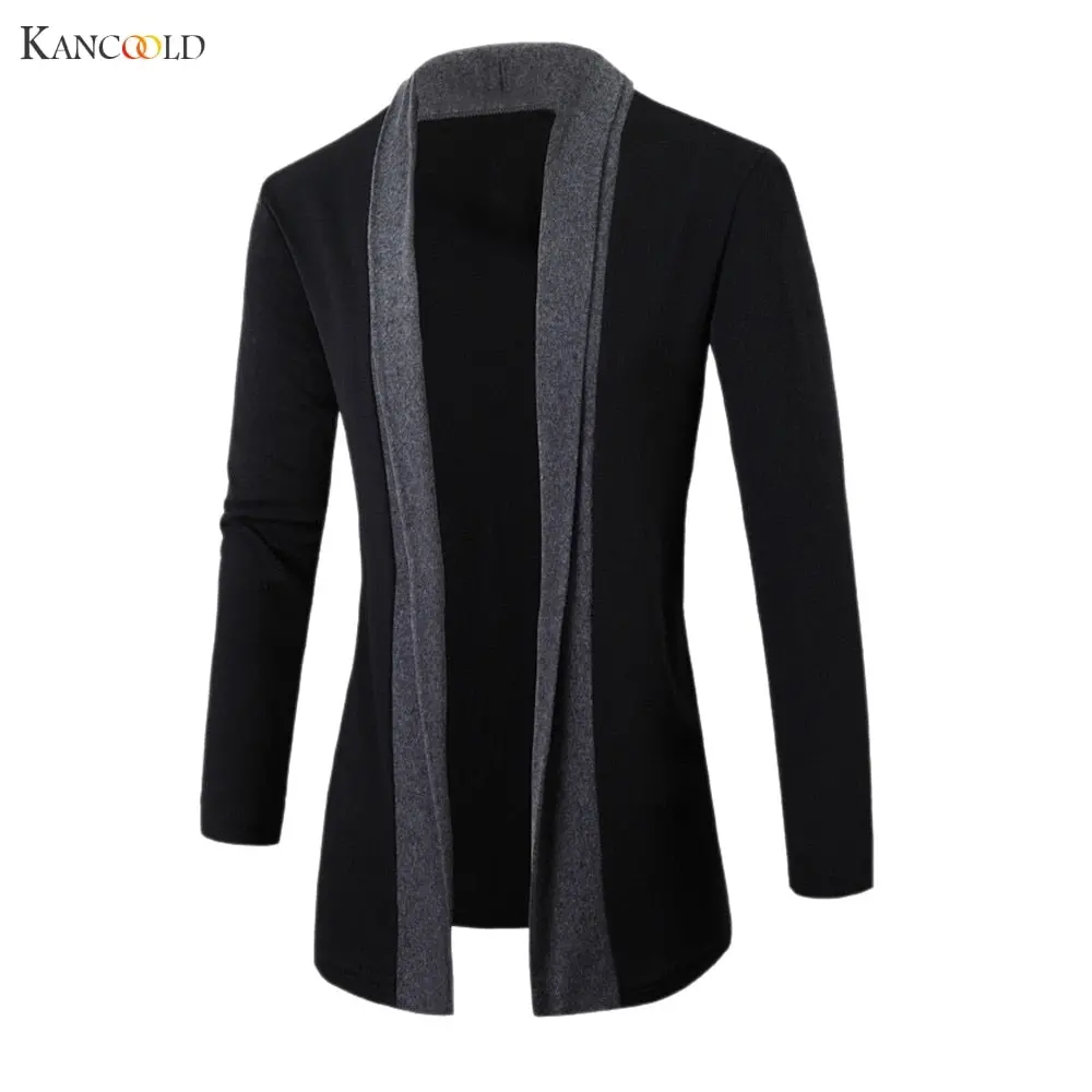 2017 Men Jacket Winter Jackets Mens Fashion Clothing Trench Coat Sweater Slim Long Sleeve Cardigan Warm Coats Male Outwear Gby0h 1