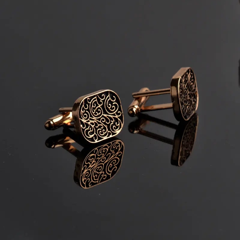 The High-End Men's Shirts Cufflinks Collocation Accessoriesgifts Classic Mens Fashion Design Carving High-Quality Cufflinks 1