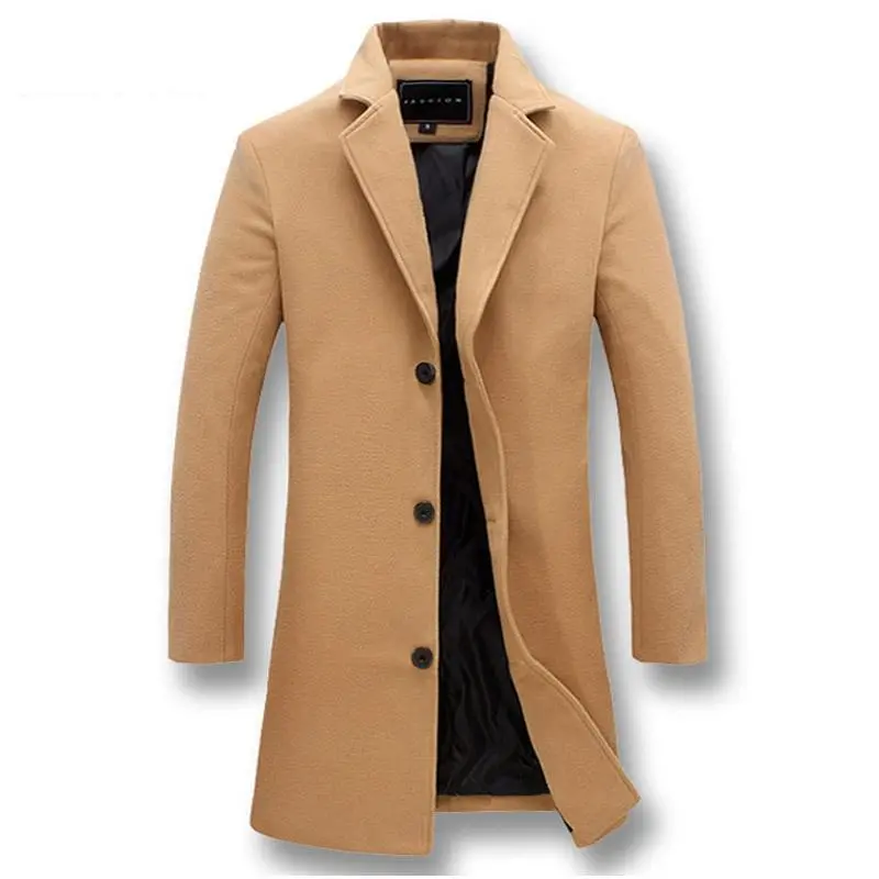 Men Slim Fits Coats Business Mens Long Winter Windproof Outwears 1