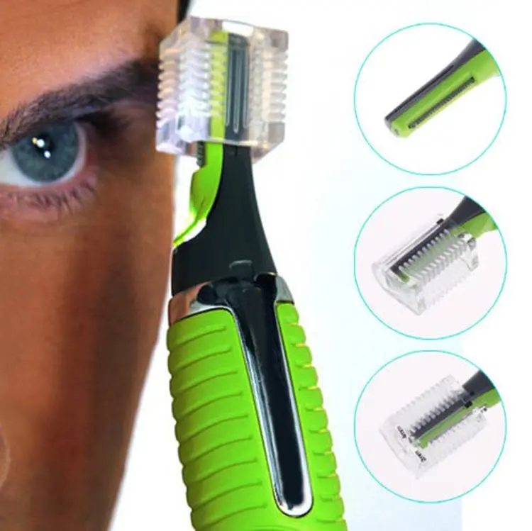 Unisex Personal Men Hair Trimmer Shaver Hair Removal Ear Nose Mustache Beard Grooming Kit With Led Light Green 1