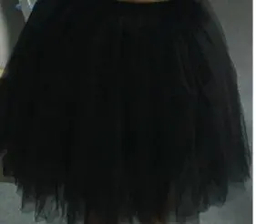 Puff Women Mesh Skirt White Pink Black Ball Gown High Waist Knee Length Tulle Jupes Fashion Grunge Jupe Female Tutu Skirts 2