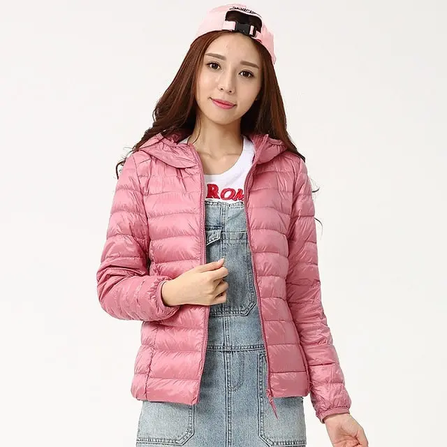 Women's Warm Duck Down Jacket – Hooded Ultra-Light Winter Coat for Autumn and Cold Weather - Image 6