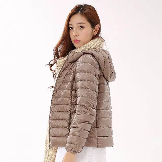 Women's Warm Duck Down Jacket – Hooded Ultra-Light Winter Coat for Autumn and Cold Weather - Image 7