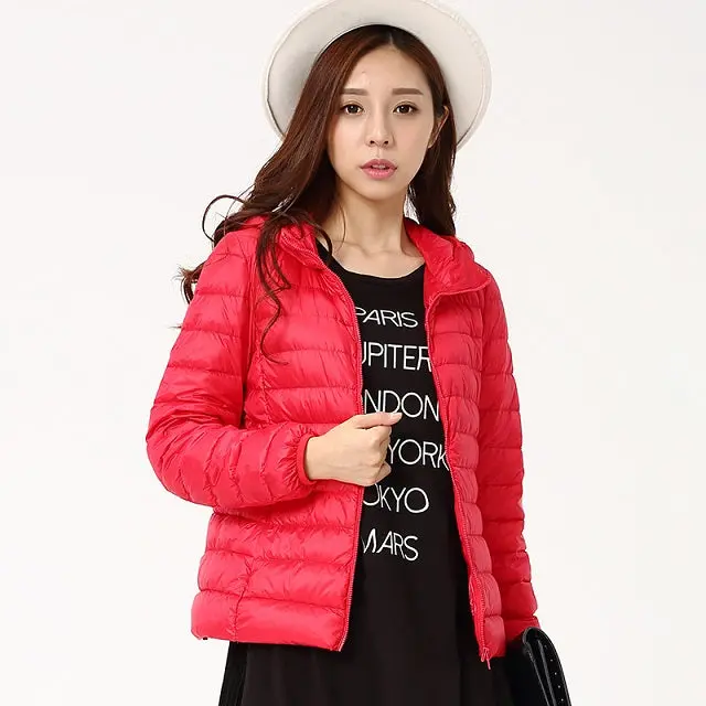 Women's Warm Duck Down Jacket – Hooded Ultra-Light Winter Coat for Autumn and Cold Weather - Image 11