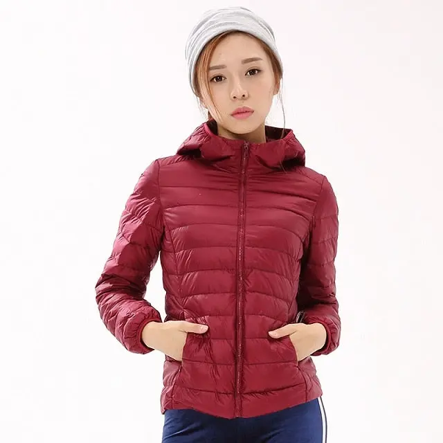 Women's Warm Duck Down Jacket – Hooded Ultra-Light Winter Coat for Autumn and Cold Weather - Image 4