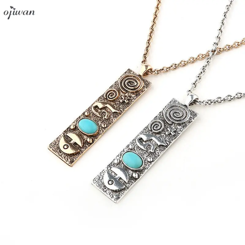 Ojiwan Tibetan Totem Necklace Indian Native American Necklace Boho Hippe Chic Southwestern Cowgirl Ethnic Tribal Jewelry Navajo 1