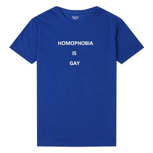 Pkorli Women's T-Shirt Homophobia Is Gray T Shirt Why Be Racist Feminism Tumblr Hipster T-Shirt Grunge Woman Tshirt Top Tees 7