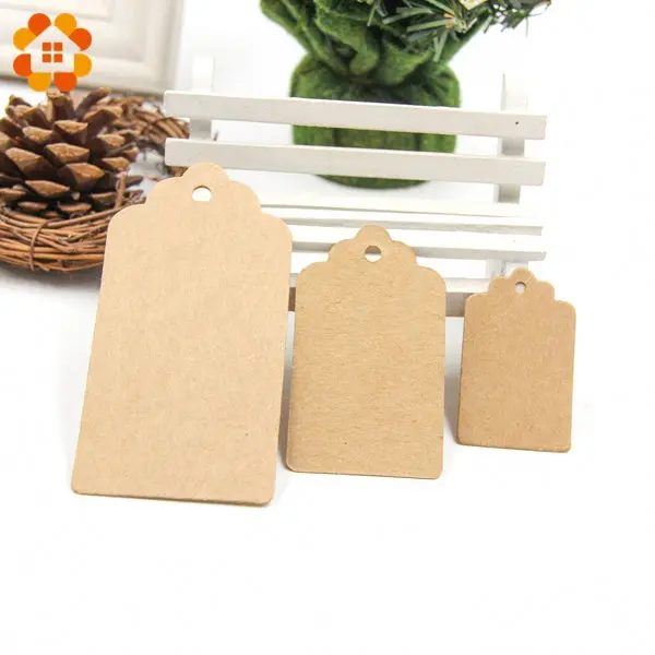 50Pcs 3 Sizes Kraft Paper Tags Paper Labels Card Tag For Diy Christmas/Wedding /Party Favors Scrapbooking Kraft Gift Tags 1