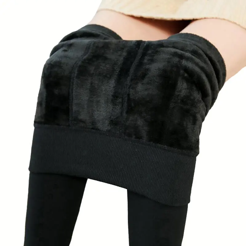 Free Shipping Women Leggings Inside Thicken Fur Warm Leggings Womens Winter Fleece Legging Pants Female Velvet Leggins 1