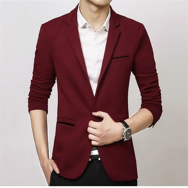 Modern Slim-Fit Cotton Blazer