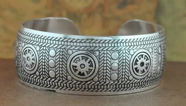 Bohemian Antalya Bangles,Antique Silver Plated Carve Pattern Statement, Boho Coachella, Festival Turkish Hand Jewelry, Elephant 11