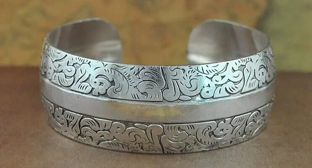 Bohemian Antalya Bangles,Antique Silver Plated Carve Pattern Statement, Boho Coachella, Festival Turkish Hand Jewelry, Elephant 8