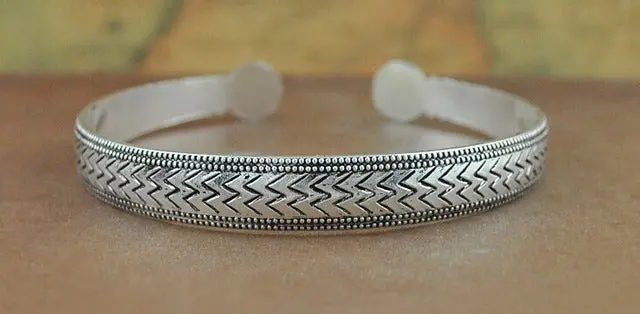Bohemian Antalya Bangles,Antique Silver Plated Carve Pattern Statement, Boho Coachella, Festival Turkish Hand Jewelry, Elephant 13