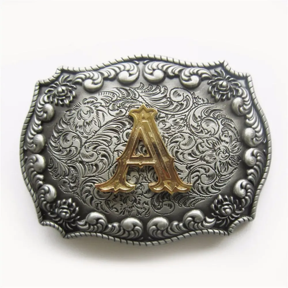 Western Cowboy Cowgirl Original Initial Letter Belt Buckle Stock In Us Gurtelschnalle Boucle De Ceinture Ship From Us And Cn 1
