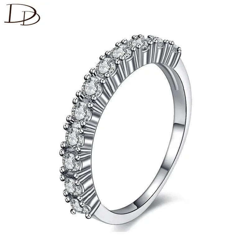 Wholesale Chic 925 Sterling Silver Rings For Women Aaa Rhinestone Jewelry Wedding Engagement Aneis Crystal Bague Femme Dd144 1