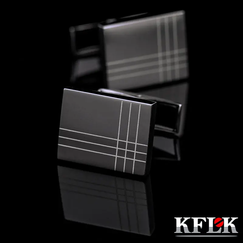 Kflk Jewelry French Shirt Fashion Cufflinks For Men's Brand Cuff Links Buttons Black High Quality Free Shipping 2017 New Arrival 1