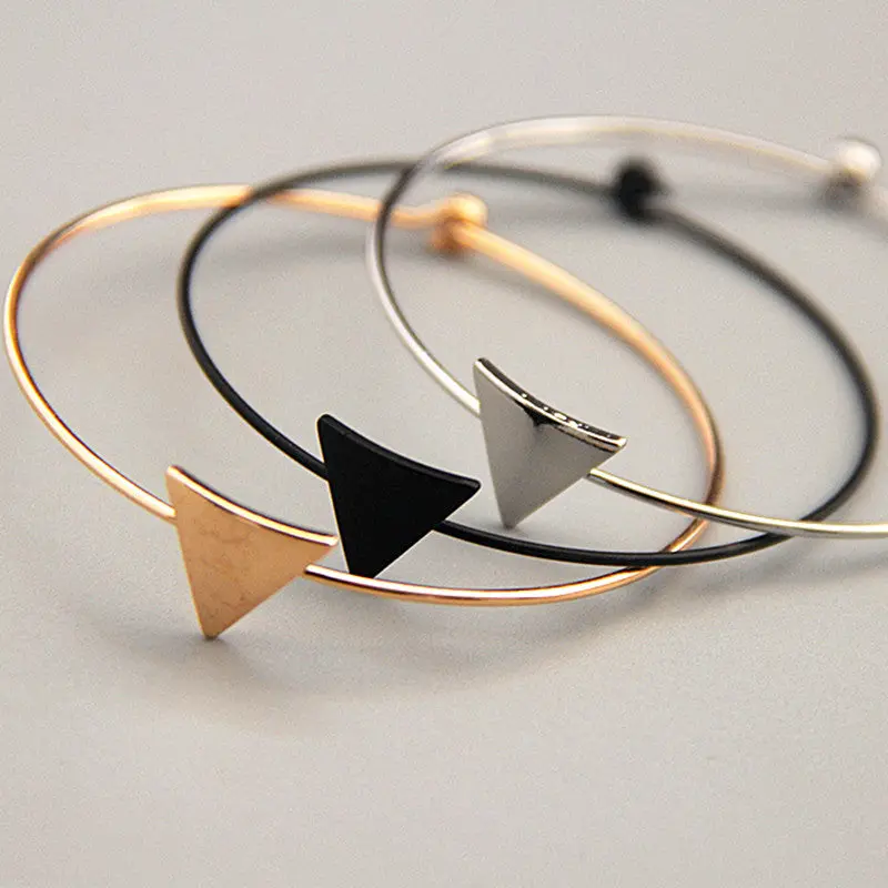 Vogue Of New Fund Of 2016 Minimalist Design Very Fine Copper Qualitative Geometry Triangles Female Bracelet 1