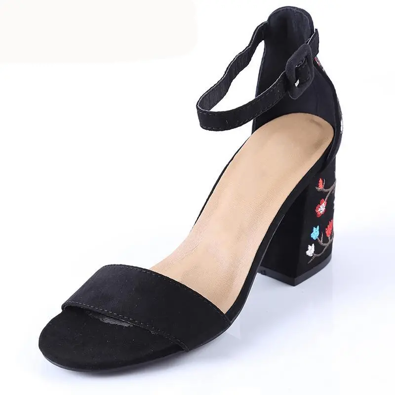 Embroider High Heel Women Sandals 1