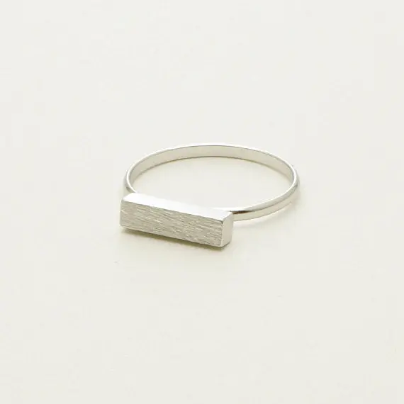 Smjel Minimalist Long Bar Name Rings Women Simple Rectangle Rings For Female Anel Masculino Party Gifts Enagement Ring R247 1