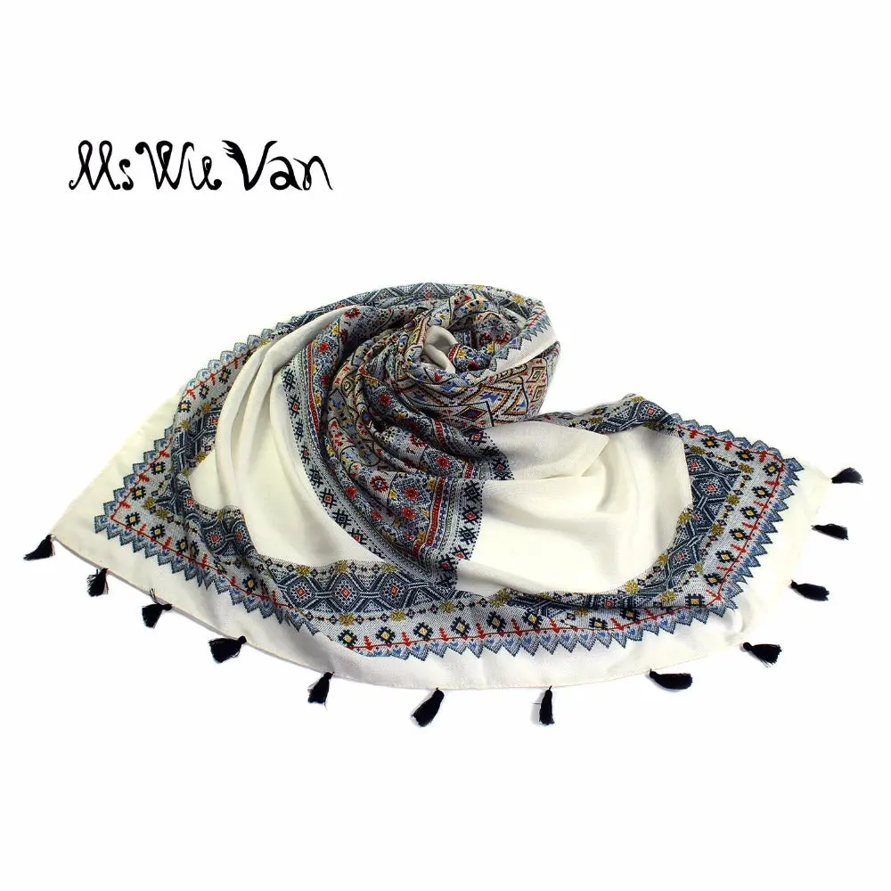 Bohemian Scarf For Women From Indian Geometric Ethnic Scarves Pastel Print Tippet Exotic Shawls Boho Blanket Pareo Beach Sarongs 1