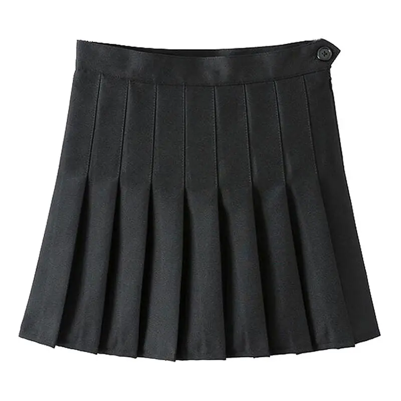 Harajuku High Waist Pleated Mini Skirts Women Sexy Kawaii Cosplay School Uniform Student Schoolgirls Black White Flared Skirts 1