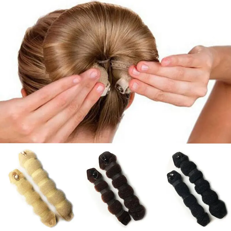 1 Set Women Girl Magic Style Hair Styling Tools Buns Braiders Curling Headwear Hair Rope Hair Band Accessories 1