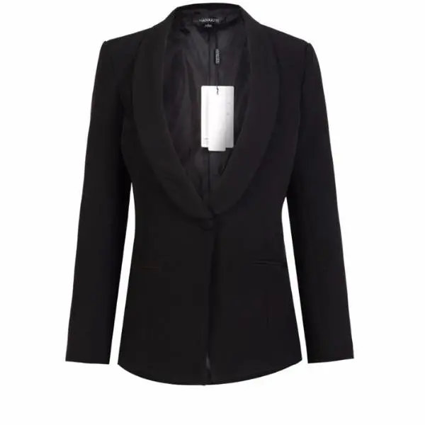 Solid Black Women Blazer 1