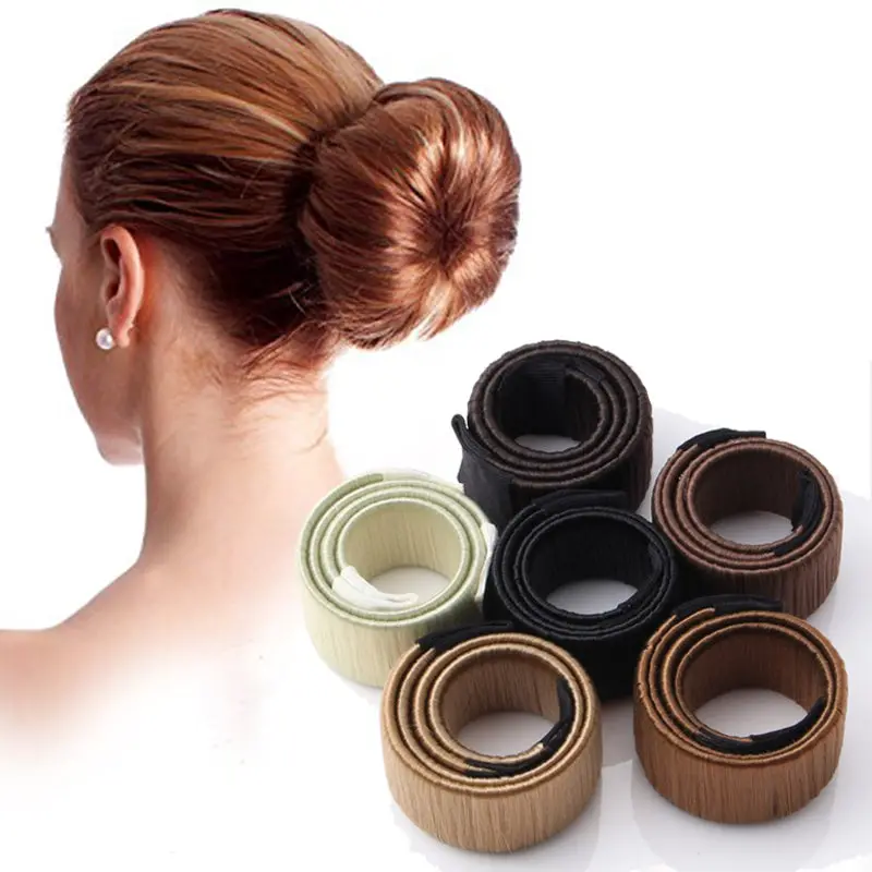 Synthetic Wig Donut Headband Women Hair Accessories Girl Magic Hair Bun Maker Bud Hair Band French Dish Twist Diy Hairstyle Tool 1